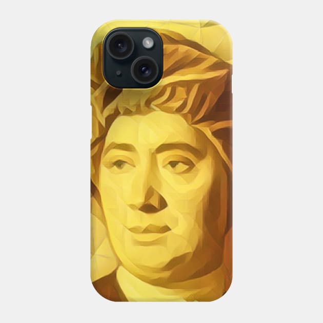 David Hume Golden Portrait | David Hume Artwork 8 Phone Case by JustLit