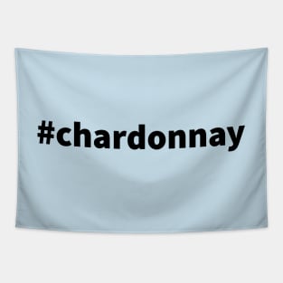 Hashtag Grapes: Chardonnay (black text) Tapestry