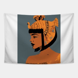 Egyptian Hieroglyphs Queen Tapestry