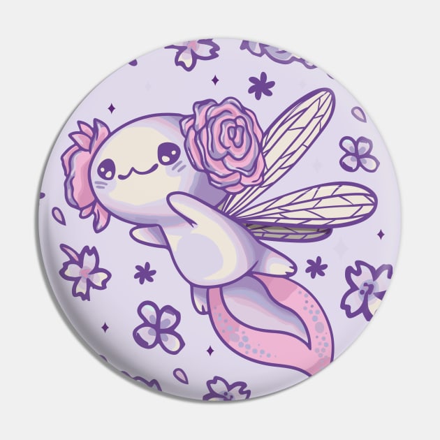 Fairycore Aesthetic kawaii Fairy Axolotl Rose Pin by Alex21