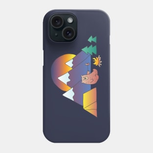 Bear Camping in the Mountains Phone Case