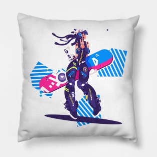 Girl on Board Pillow