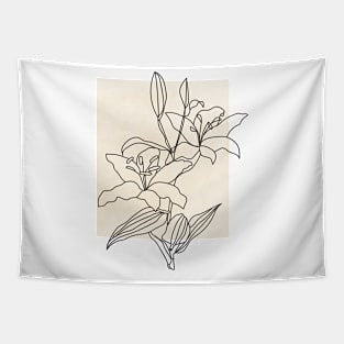 Minimalist Flower Tapestry