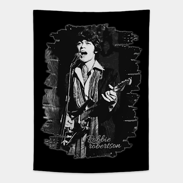 Robbie robertson \\ Brush Art Tapestry by Nana On Here