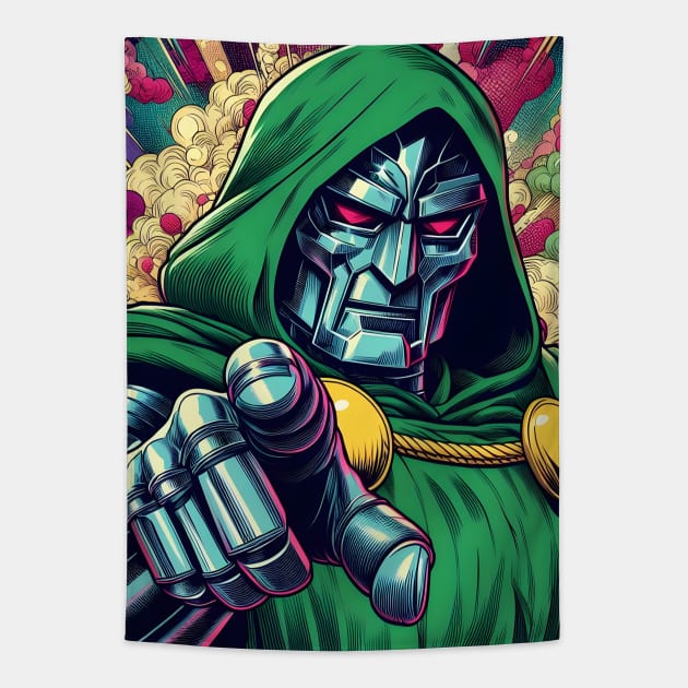 Conquer with Style: Dr. Doom-Inspired Art and Legendary Supervillain Designs Await! Tapestry by insaneLEDP