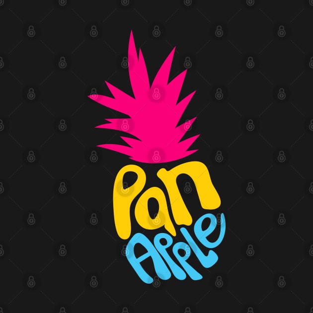 Panapple Pan Pineapple in Pansexual Flag colours by YourGoods