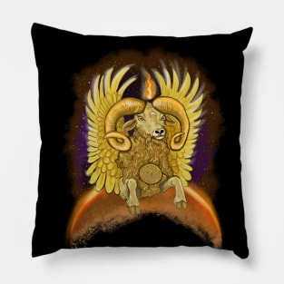 Aries Zodiac Sign Art Pillow