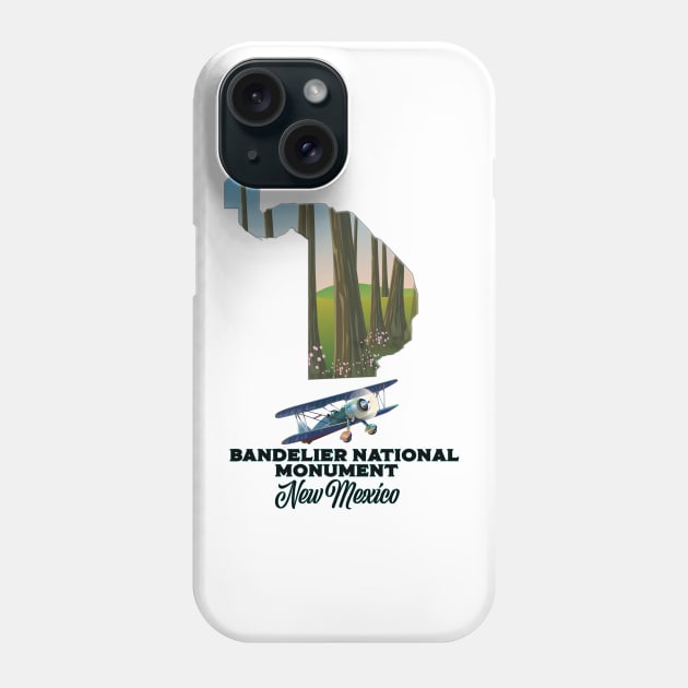 bandelier national monument New Mexico map Phone Case by nickemporium1