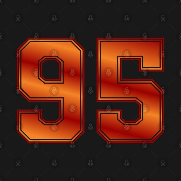 95 || Sports Wear || Number | Red Orange by Aloenalone