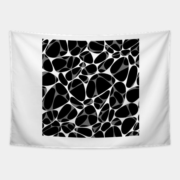 Monochrome pebble mix Tapestry by Avisnanna