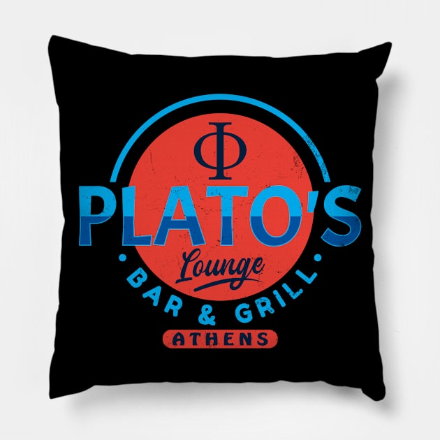 Plato's Lounge Pillow by NicGrayTees