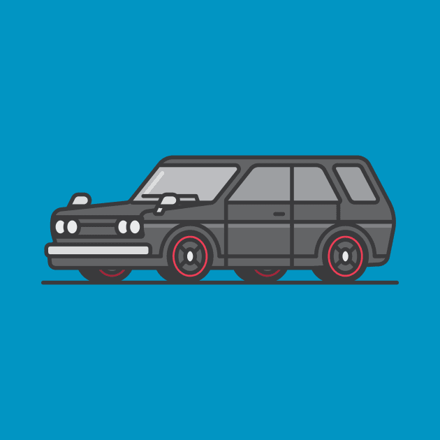 Car Series - Datsun 510 Wagon by Stevectors