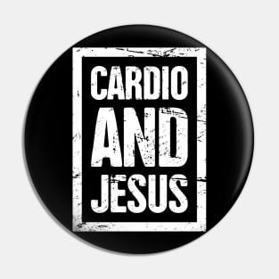 Cardio - Gift For Christian Workout Gym Fans Pin