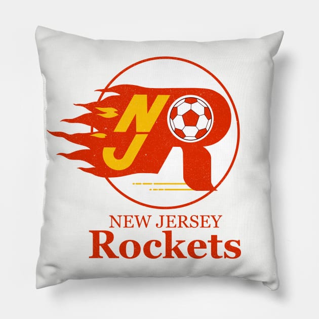 Defunct New Jersey Rockets Soccer 1981 Pillow by LocalZonly