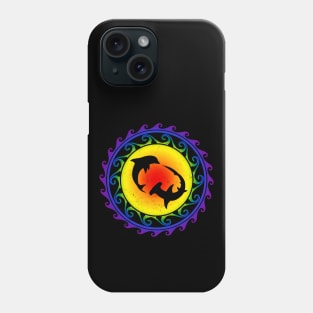 LGBTQ Pride Hawaii Hammerhead Shark and Dolphin Phone Case