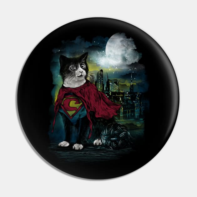 Super meow, Hero of the night Pin by stark.shop