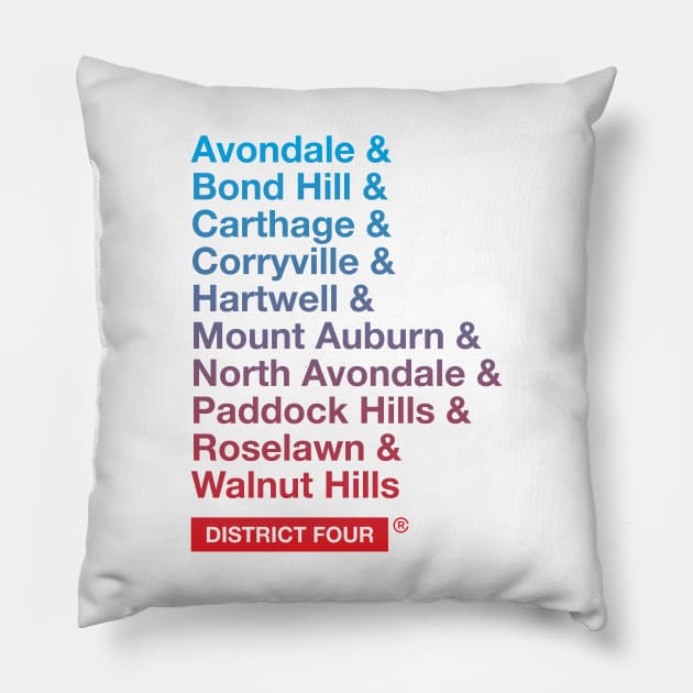 Cincinnati District 4 Pillow by madebyrobbycee