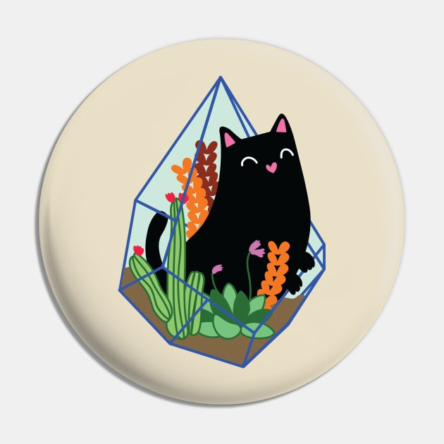 Terrarium Cat III - Pocket Pin by natelledrawsstuff