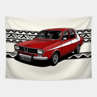 The french saloon customized as the famous police TV serie's car Tapestry