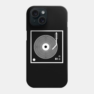 Record player - turntable in white Phone Case