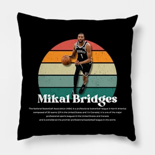 Mikal Bridges Vintage V1 Pillow