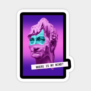 Statue Glitch Mind Vaporwave Crazy Fun Retro Psy Magnet