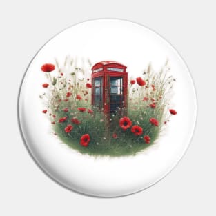 Red telephone box Pin