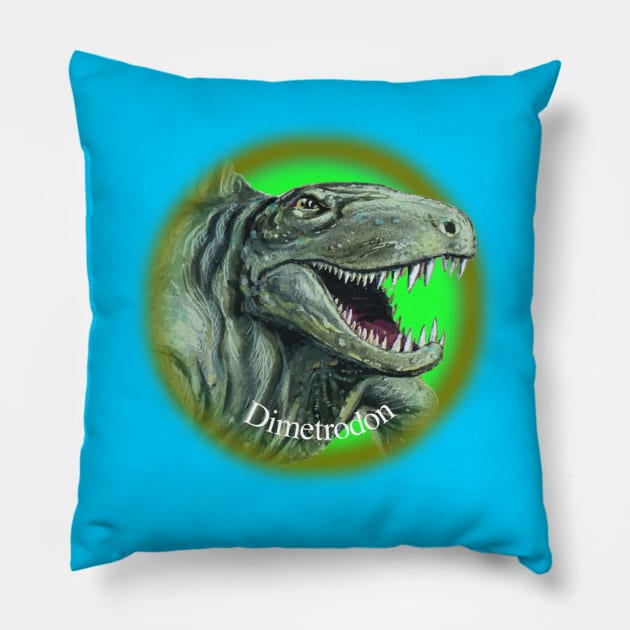 Dimetrodon Icon Pillow by davidroland