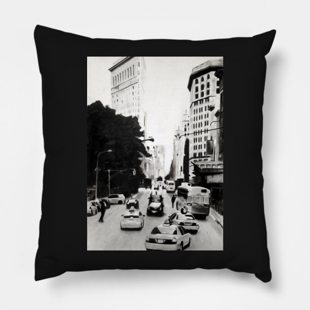 flat iron building Pillow by stoekenbroek