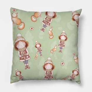 Cute girl pattern Pillow