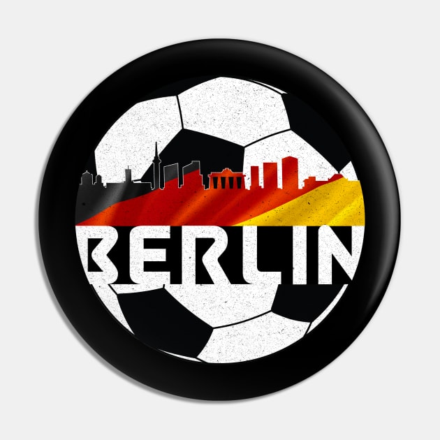 Berlin Germany Euro 2024 football—White text Pin by Rocky Ro Designs
