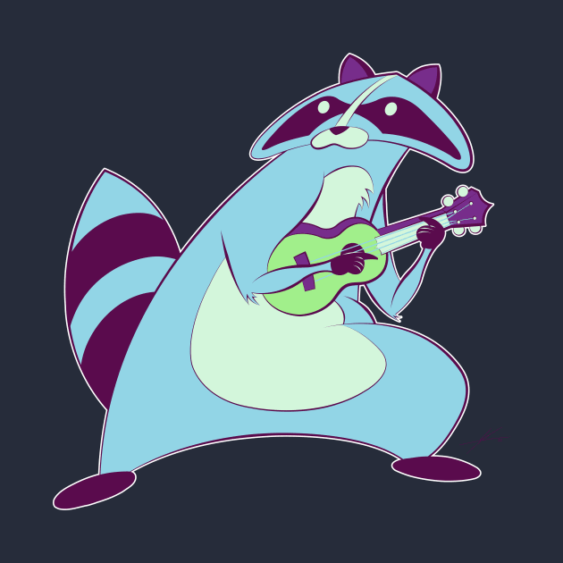 Ukulele Raccoon by IAMO by IAMO