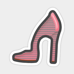 Pink and grey high heel shoe Magnet