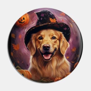 Golden Retriever Halloween Pin