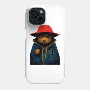 Gorgeous Paddington Bear in Blue Coat Phone Case