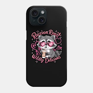 Coffee-Loving Raccoon Tee - "Raccoon Roast Wildly Delicious" Shirt Phone Case