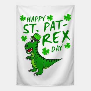 Happy St. Pat-Rex Day Dinosaur St. Patrick's Day 2022 Tapestry