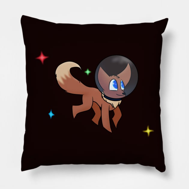 Space Dog Pillow by TeamNova