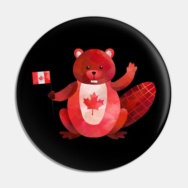 Canada Day Pin by Kawai Ineko Art