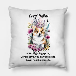 Corgi Haiku Pillow