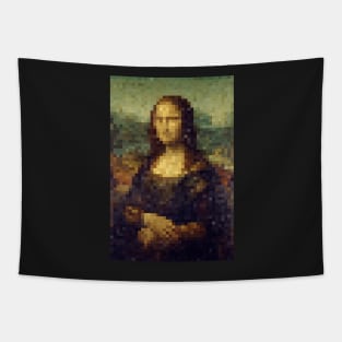 Mona Lisa Pixel Art Tapestry