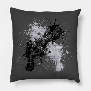 Oblivion & Oathkeeper Black and White Pillow