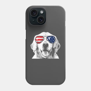 Patriotic Golden Retriever Dog 4th Of July Phone Case