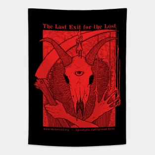 Red Skull Scythe Last Exit Tapestry