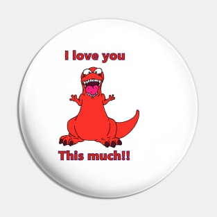 Dino hug Pin