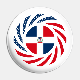 Dominican American Multinational Patriot Flag Pin