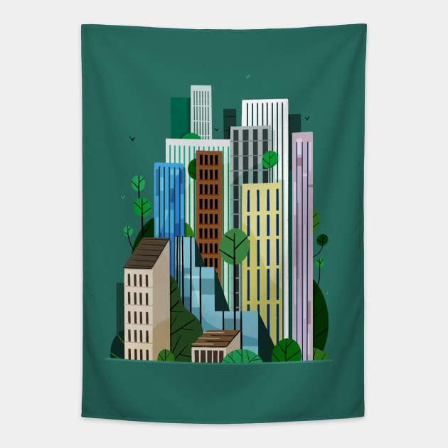 Cityscape Tapestry by jamesboast