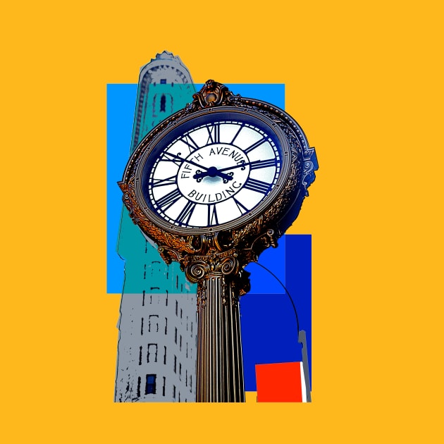 Fifth Avenue Clock by SPINADELIC