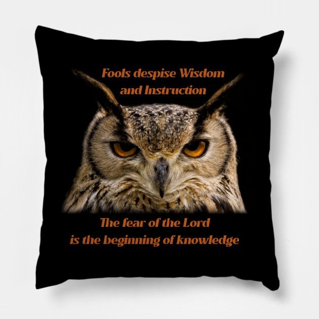 Fools despise wisdom Pillow by FTLOG