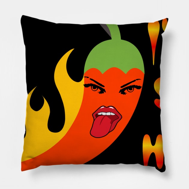 im so hot Pillow by m0nster